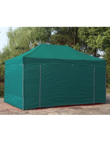 3x6 MT VERDE Gazebo pieghevole impermeabile con pareti Acciaio 3cm - 9