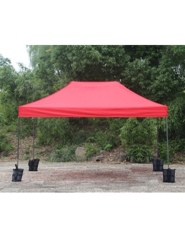 3x4.5 MT ROSSO Gazebo pieghevole impermeabile con pareti Acciaio 3cm - 5