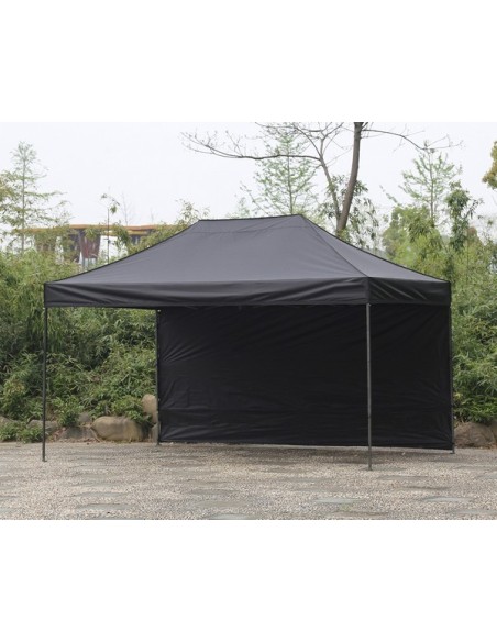 3x4.5 MT NERO Gazebo pieghevole impermeabile con pareti Acciaio 3cm - 3