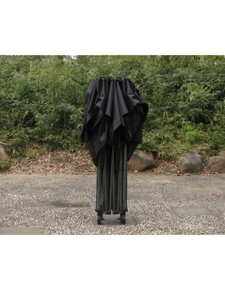 3x4.5 MT NERO Gazebo pieghevole impermeabile con pareti Acciaio 3cm - 4