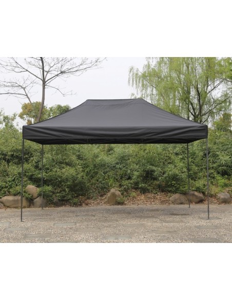 3x4.5 MT NERO Gazebo pieghevole impermeabile con pareti Acciaio 3cm - 7