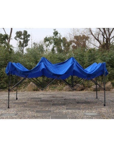 3x4.5 MT BLU Gazebo pieghevole impermeabile con pareti Acciaio 3cm - 2