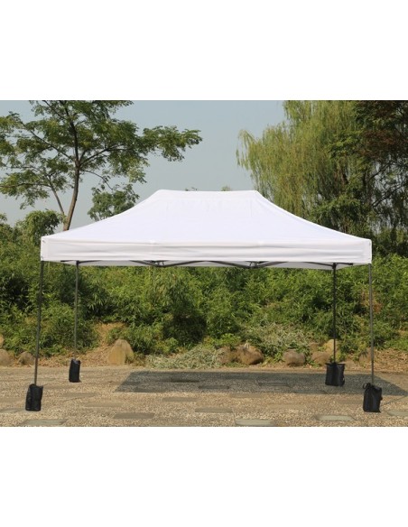 3x4.5 MT BIANCO Gazebo pieghevole impermeabile con pareti Acciaio 3cm - 5