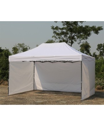 3x4.5 MT BIANCO Gazebo pieghevole impermeabile con pareti Acciaio 3cm - 1 2