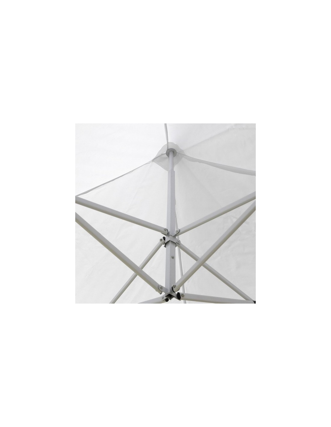 Gazebo pieghevole professionale 2x2mt - Acciaio 3cm - Bianco