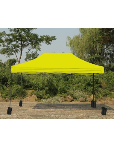 3x4.5 MT GIALLO Gazebo pieghevole impermeabile con pareti Acciaio 3cm - 5